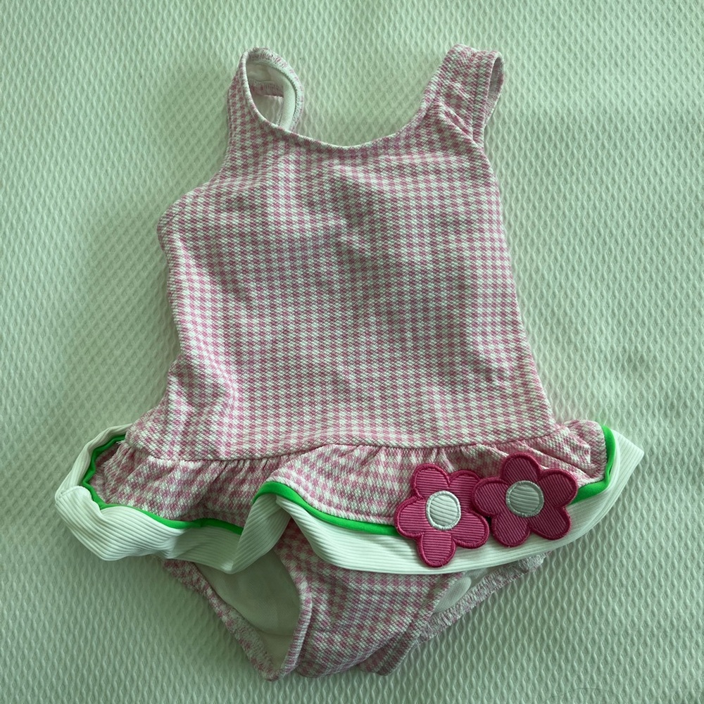 Florence Eiseman Pink and White Gingham Swimsuit